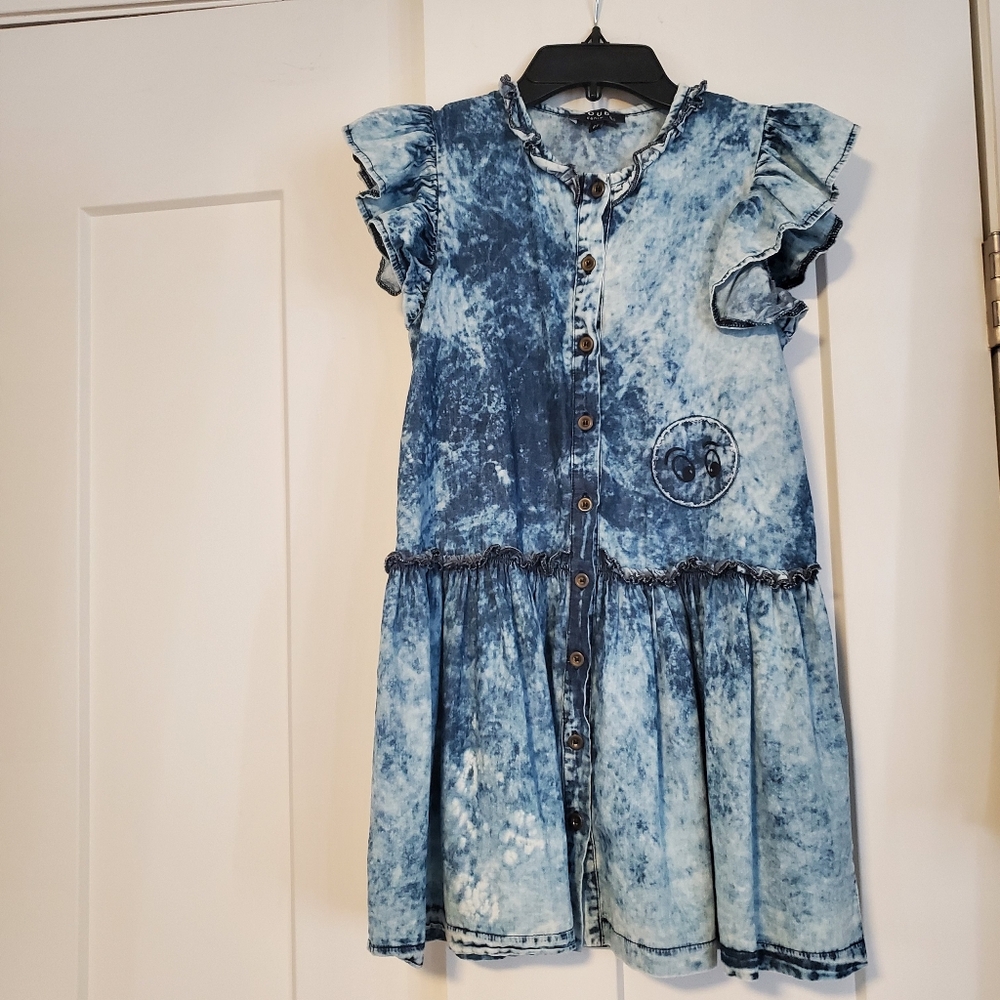 LOUD GIRLS Blue Denim Kids Dress SIZE 6